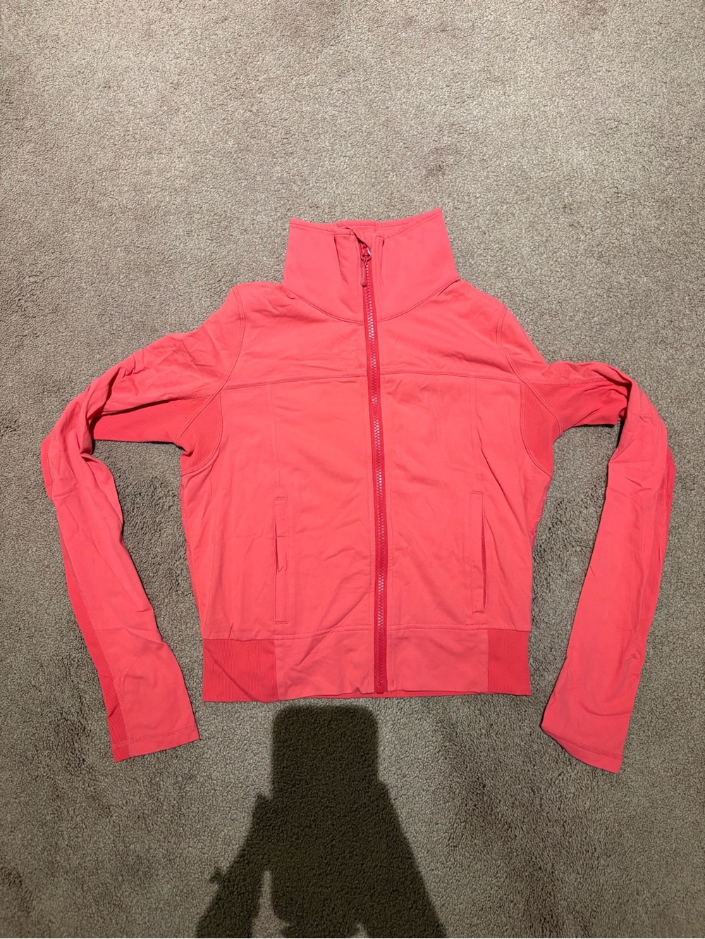 lululemon athletica Bright Coral Full-Zip Jacket size 4